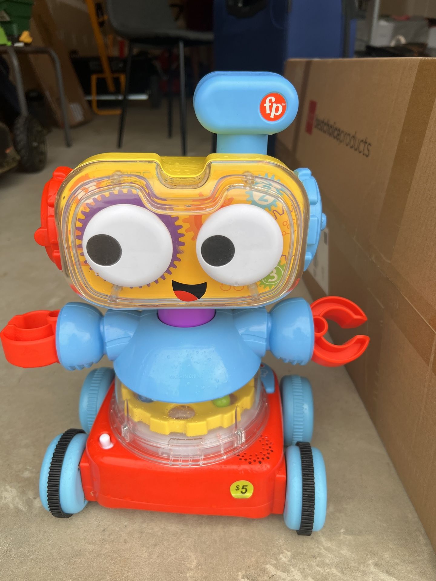 Fisher-Price 4-in-1 Learning Bot Interactive Toy Robot for Infants Toddlers and Preschool Kids