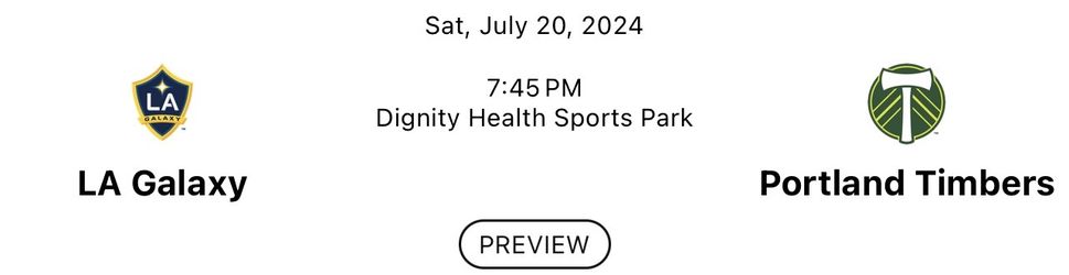 LA Galaxy Ticket