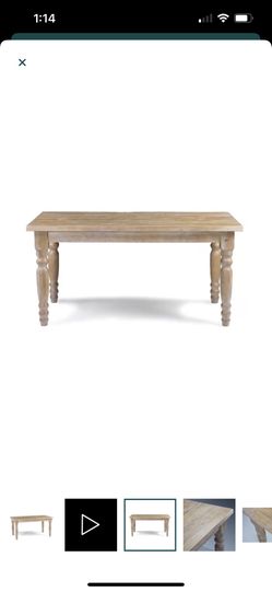 63” Solid Pine Wood Table