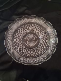 Anchor Hocking crystal serving bowl