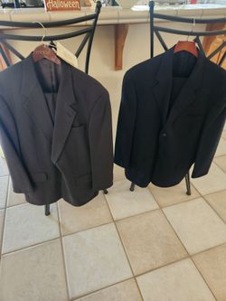 Two Alfani Dry Cleaned Suits Black and Dark Grey $60 for both