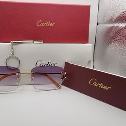 Cartier Glasses Rimless(Purple)