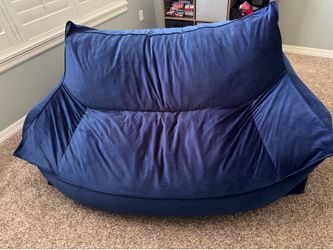 Giant blue beanbag