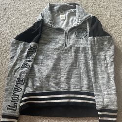 XS Pink.. Gray Zip Up Shirt 