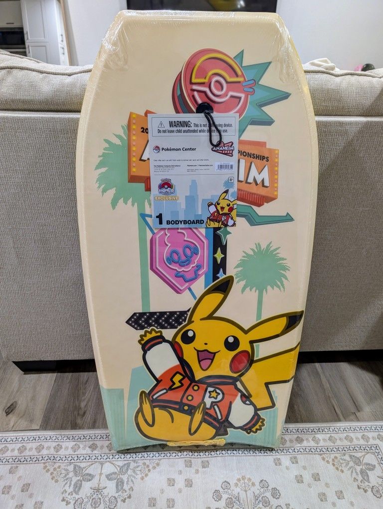 2025 Pokemon World Championships Pikachu Bodyboard Boogie Board Anaheim Worlds