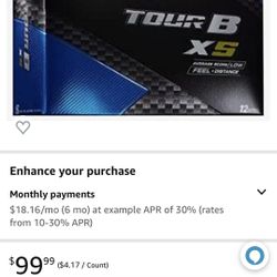 Tour B XS Golf Balls Set Of 12