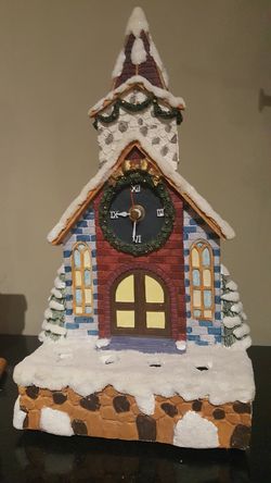 Winter scene clock