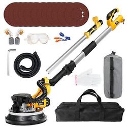 704 Heavy Duty Drywall Sander(880W) With Vacuum, Electric Drywall Sander,5 Variab...