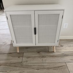 Rattan modern cabinet table
