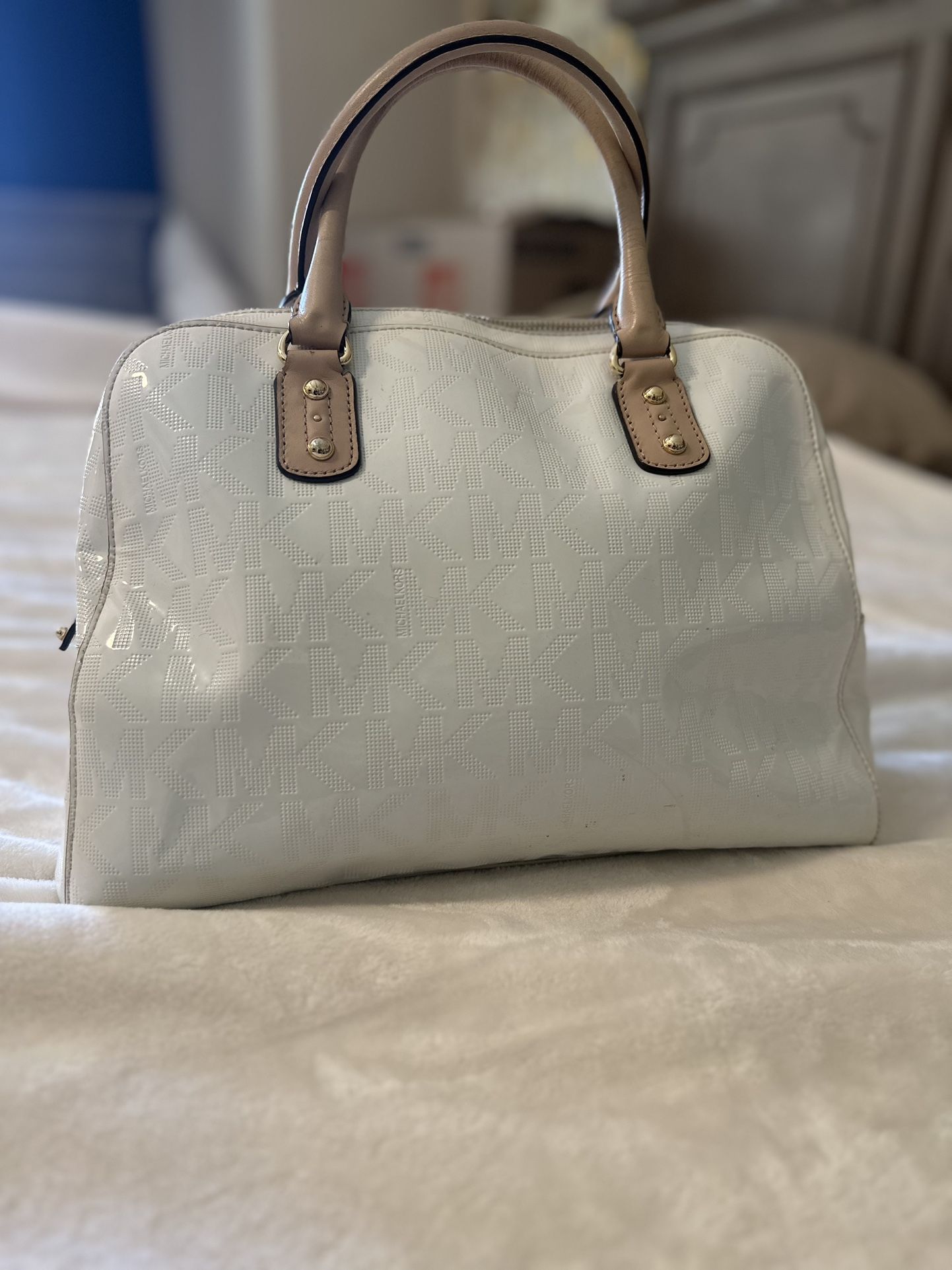 Michael Kors Patent Leather Bowler Bag