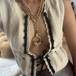 YSL Yves Saint Laurent Gold Chain Belt/Choker Rare Vintage