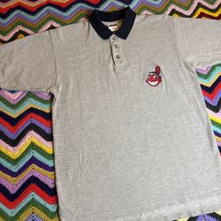 1998 indians button up shirt size M