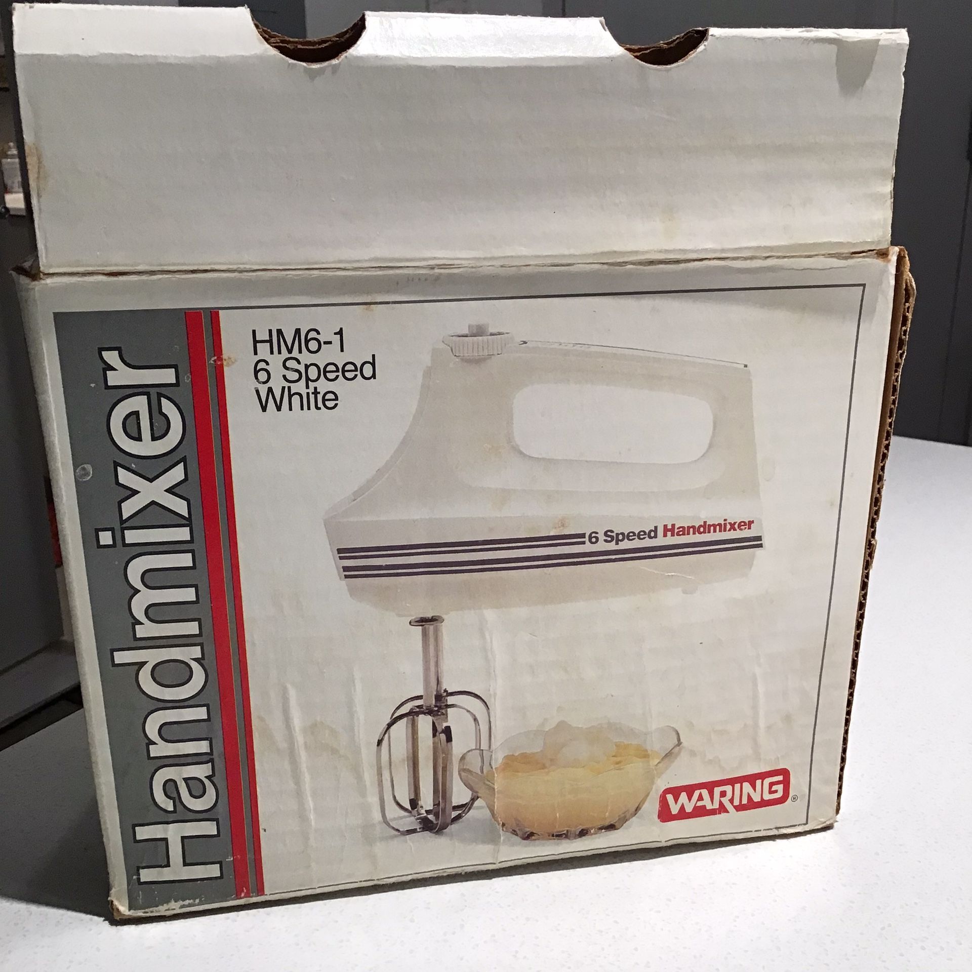 Waring 6 Speed Hand Mixer Model HM6-1 Vintage Condition in Original Box