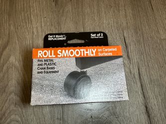 Get It Movin Replacement Chair Casters Set of 2 – Hard Wheel Carpet Casters
