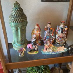 Asian figurines various prices. Inquire of interested