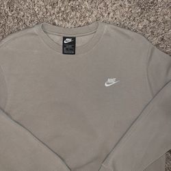 Nike Vintage Crew Neck Sweat Sweatshirt Olive Green Fleece Size Xl 