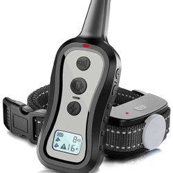 Dog Training Collar Dog Shock Collar with Remote, 3 Training Modes, Beep, Vibration and Shock, Up to 1000 ft Remote Range, Rainproof for Small Medium 