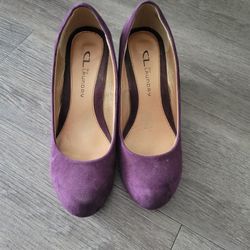 Chinese Laundry Purple Wedges Size 6