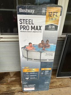 Bestway Steel Pro MAX 12' x 30" Above Ground Pool Set with Filter Pump
