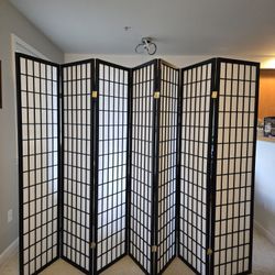 Like New - 🌸 7-Panel Shoji Screen Room Divider! 🏯