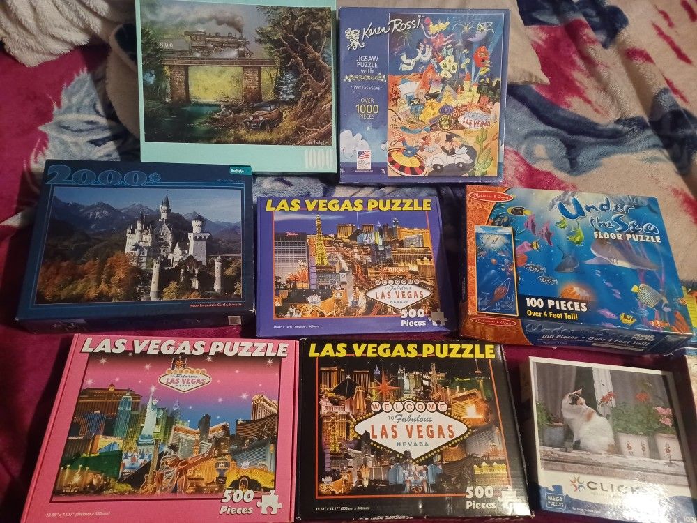 Lot Of Puzzles All Complete Everything For $20