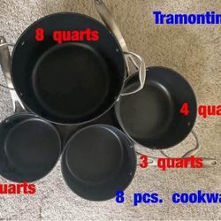Tramontina  8  pcs.  cookware  sets (new)   -   $60