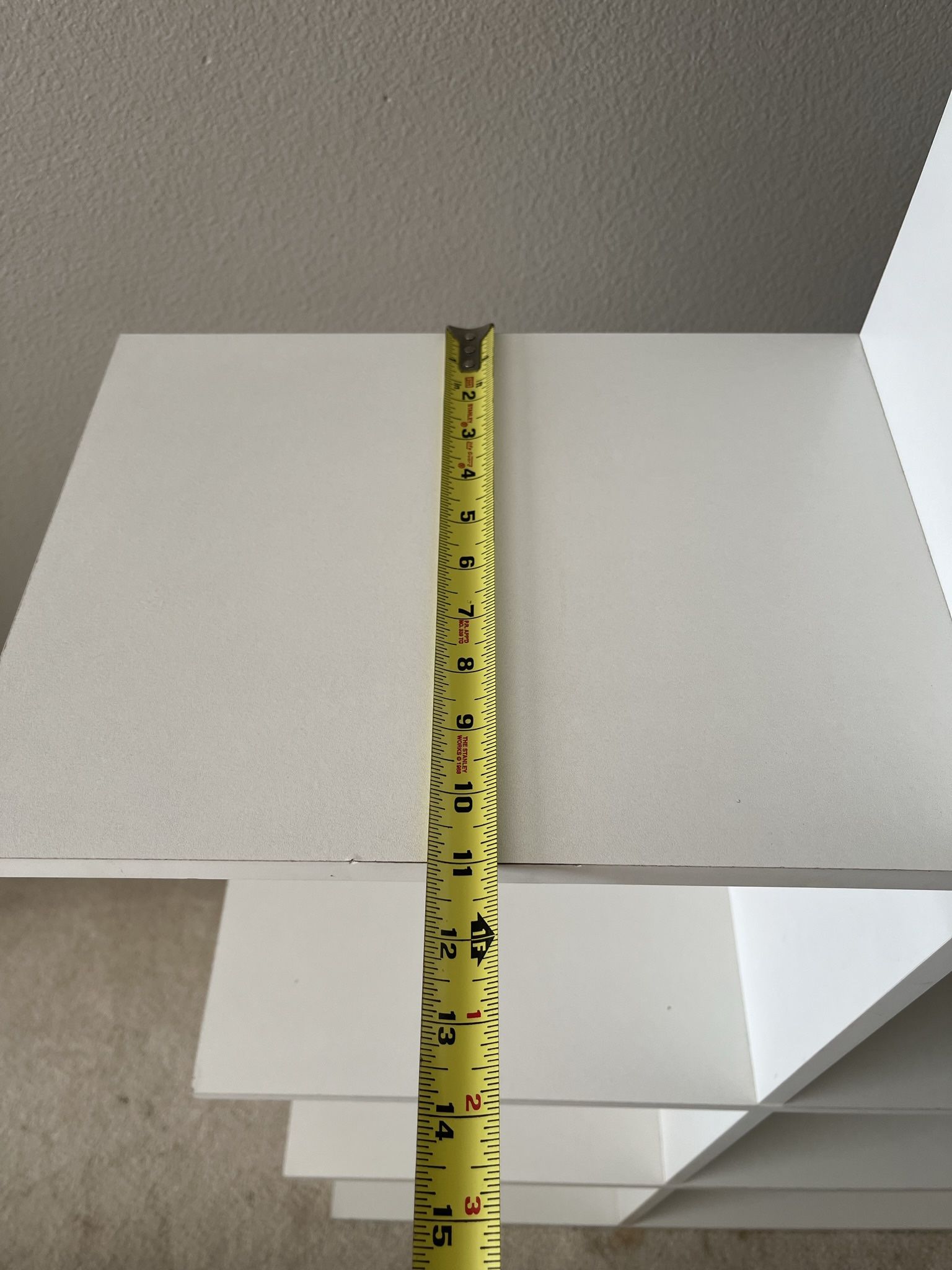 Storage Shelf Clean White Wood Sturdy Build Good Conditi for Sale in