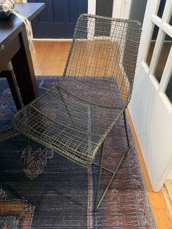 Pair Two Metal Dining Chairs