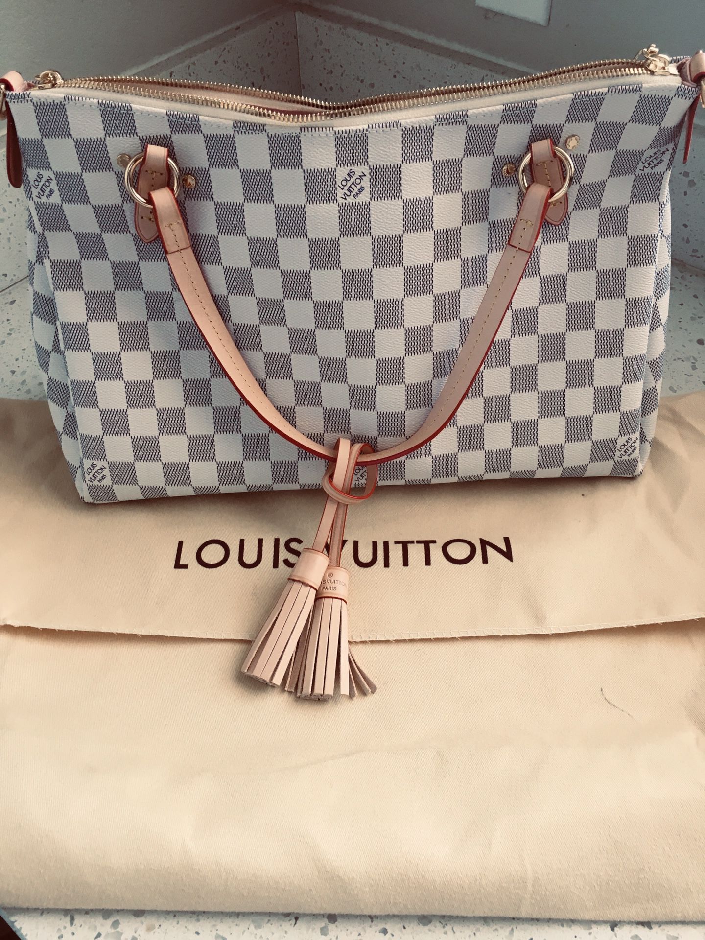 Louis Vuitton Damier Azur Canvas Lymington Bag