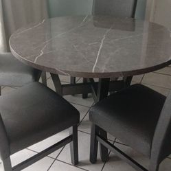 Judson Glitter Gray 5pc Dining Set 1317
