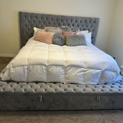 King size Bed frame With Storage