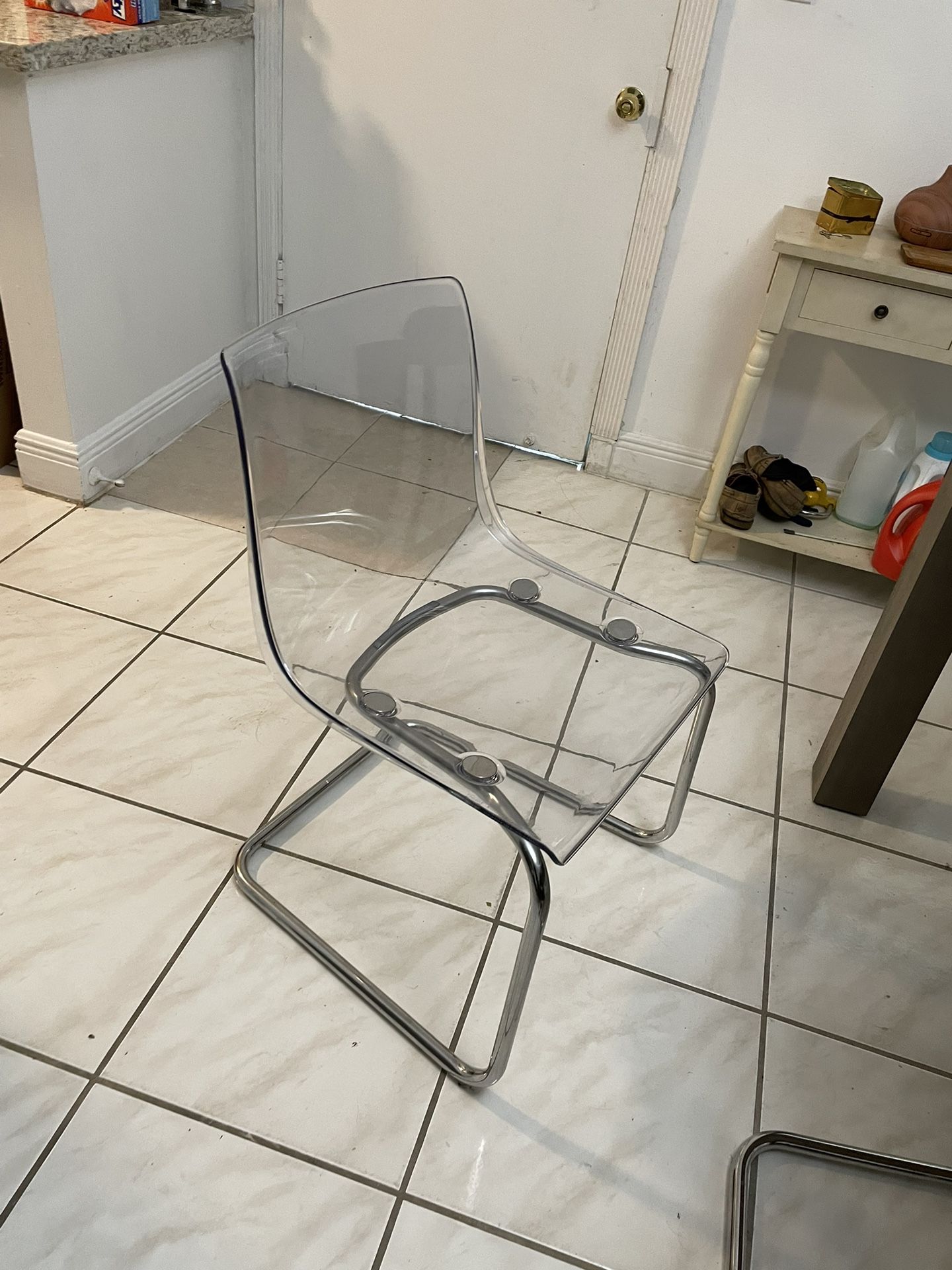 25 Per Chair !! 4 Clear Chairs IKEA Tobias for Sale in Miami, FL OfferUp