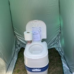 New Portable Camping Toilet with Privacy Tent
