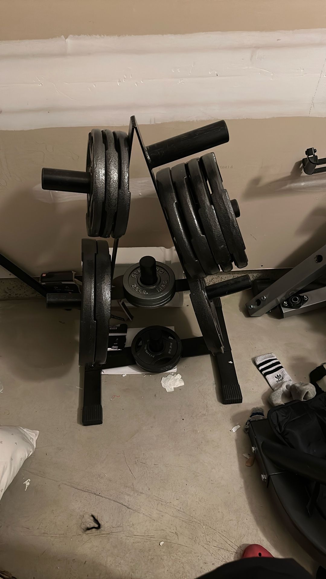Iron Weight Stand And Weights