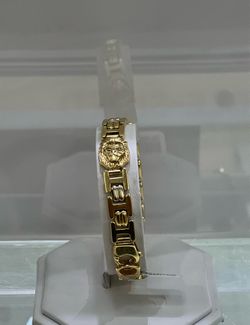 10kt solid gold lion bracelet