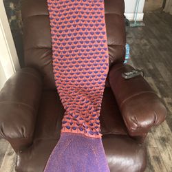 Knitted Mermaid Tail Blanket