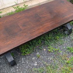1960's MCM Wood & Metal Coffee Table