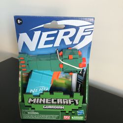 Brand new! Nerf MicroShots Minecraft Guardian Mini Kids Toy Blaster with 2 Darts
