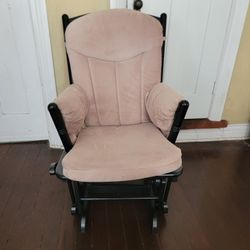 Shermag Glider Rocker With Plush Thick Cushions- Lacquer Black 