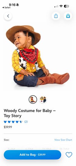 Woody costume for baby - Toy Story