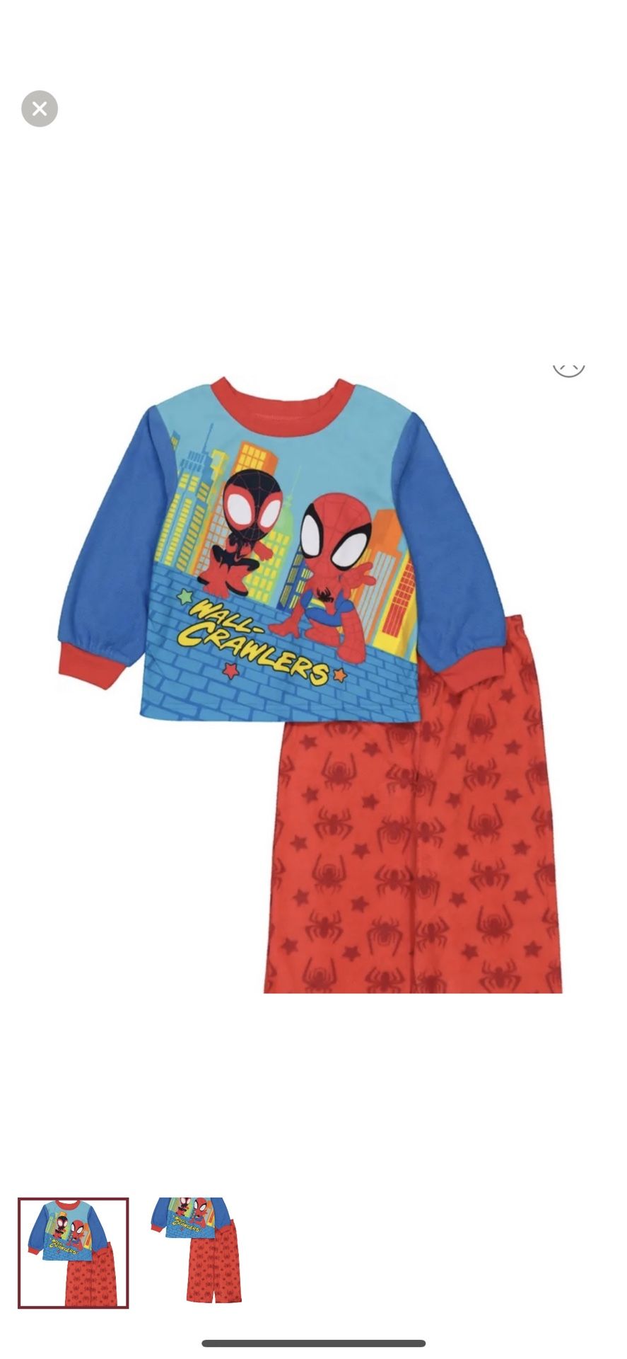 Marvel Spider-Man Print Fleece Pajama 2-Piece Set AME 24m