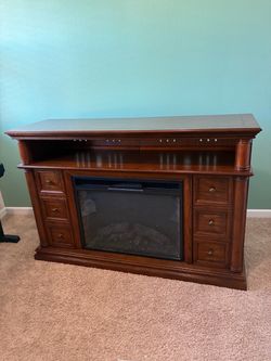 Electric fireplace entertainment center