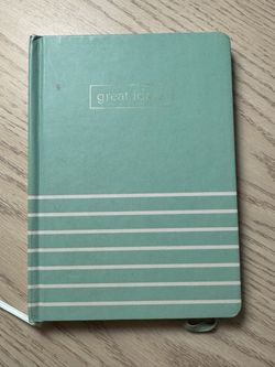 CR Gibson Markings Mint Green Stripe Hardcover Notebook Lined 128 Pages