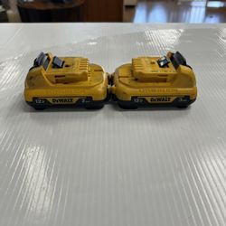 DEWALT DCB122 TWO BATTERIES, 12V, USED CONDITION
