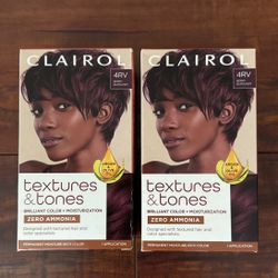 Clairol TEXTURES And TONES Brilliant Color + Moisturization; ZERO AMMONIA: #4RV Berry Burgundy (2 For $8)