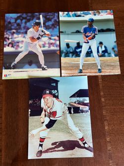 Vintage MLB Baseball Player Photos Lot of 3