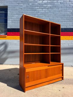Vintage Danish Modern Teak Modular Bookcase / Credenza Hutch by Domino Møbler