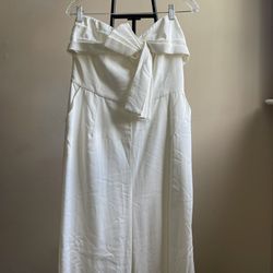 White Linen Jumpsuit 