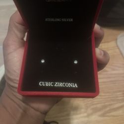Sterling Silver Cubic Zirconia Earrings 
