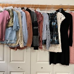 Large Lot Size XS/S Clothing Shorts Skirts Shirts Tops Blouses Dresses Casual Dressy Career Back To